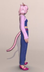 細ベルトがオサレなウィンタータイド・ワイドパンツを使った春向けミラプリ右