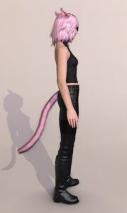 ダンスマングラスを使った映画「マトリックス」のトリニティコスプレ右