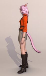 もう真夏だけどベルトレザー・コスチュームセットを使った春秋コーデ・秋・左