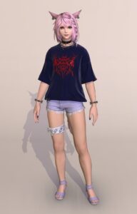 課金装備アルタナティブ・シャツを使ったストリート系じゃない夏コーデ正面