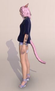 課金装備アルタナティブ・シャツを使ったストリート系じゃない夏コーデ左