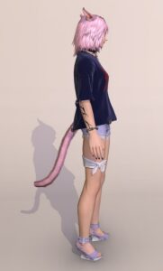 課金装備アルタナティブ・シャツを使ったストリート系じゃない夏コーデ右