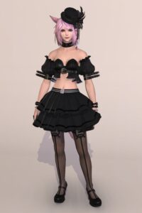 課金装備ガラテア・コスチュームセットで地雷系ミラプリ正面