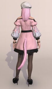 パッチ7.4で追加された課金装備エンフォーチュンテラー・トップスをつかったHimechanミラプリ背面