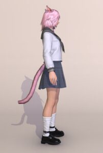 エデュカント・セーラートップスとヴァレンティオンカンフィー・スカートで春先JKミラプリ右